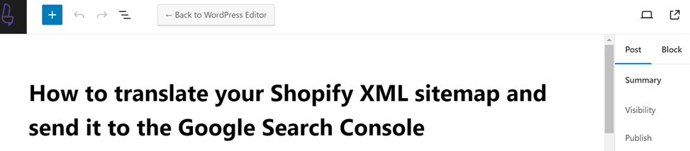 Shopify XML sitemap optimization for Google search