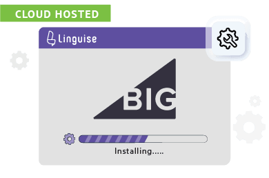 Installation progress of Linguise BIG on cloud hosting
