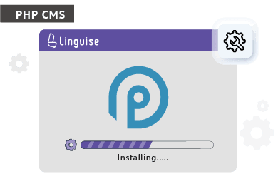 Installation progress of Linguiase on PHP CMS platform.