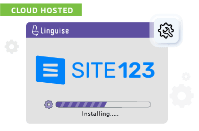 SITE123 installation on Linguise cloud hosting