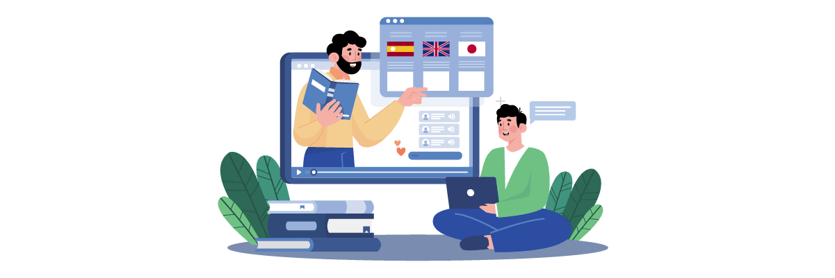 Two men sitting on floor with computer. Men working together.