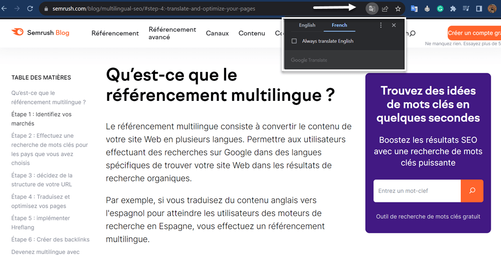 Multilingual referencing concept