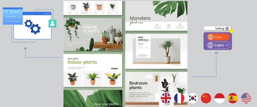 Infográfico de placas de ecossistema e microscópio. O infográfico mostra várias placas de ecossistema e um microscópio.