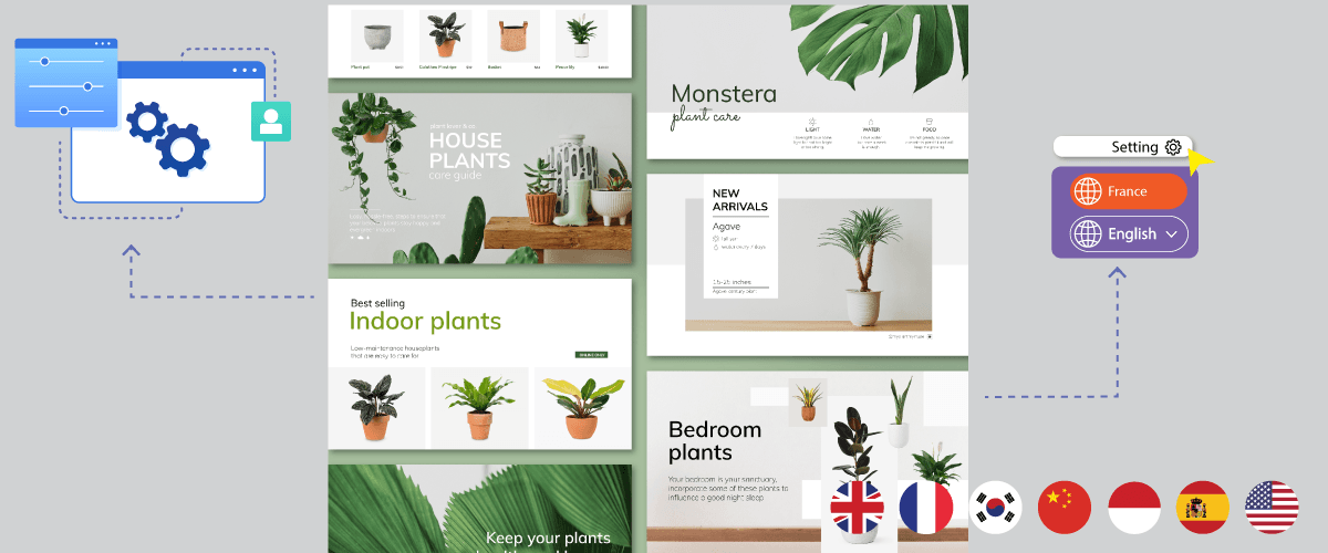 ecosystem plates and microscope infographic. The infographic shows various ecosystem plates and a microscope.