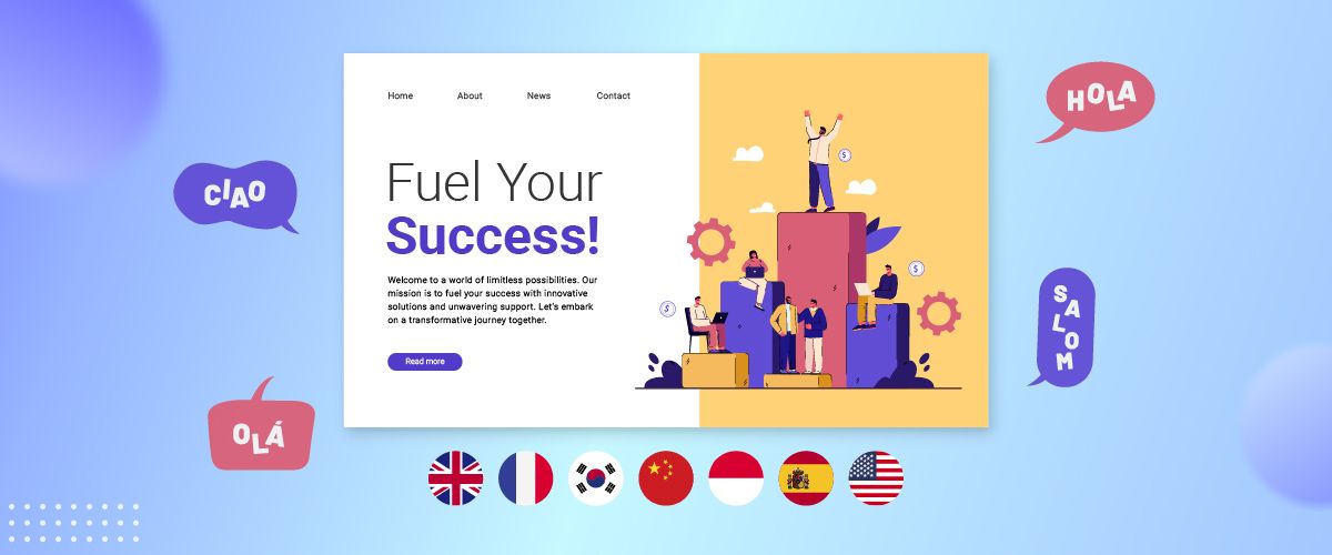 Business growth concept with diverse team. Colorful illustration of success.
