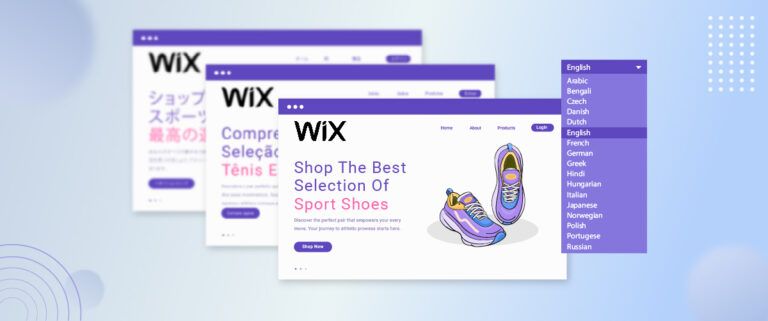 Wix website builder, create your sport shoes website