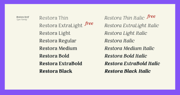 List of restoration effects including text and image options. Various effects are available for restoration.