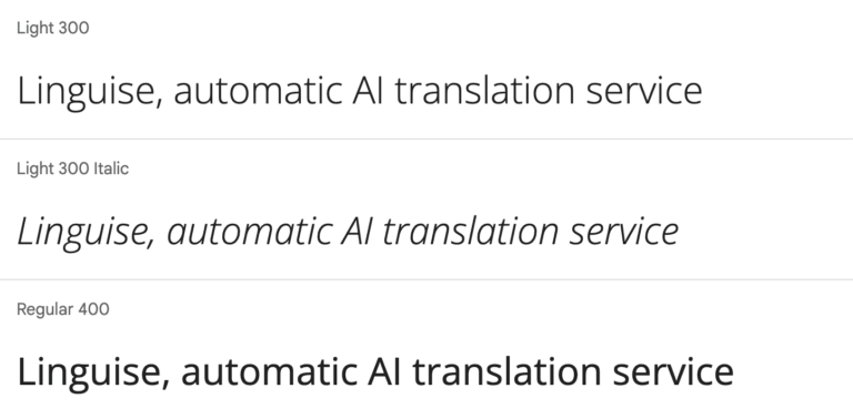 Linguise, automatic AI translation service. AI translation tool.
