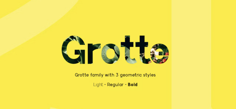 black and white logo, Grotte brand identity