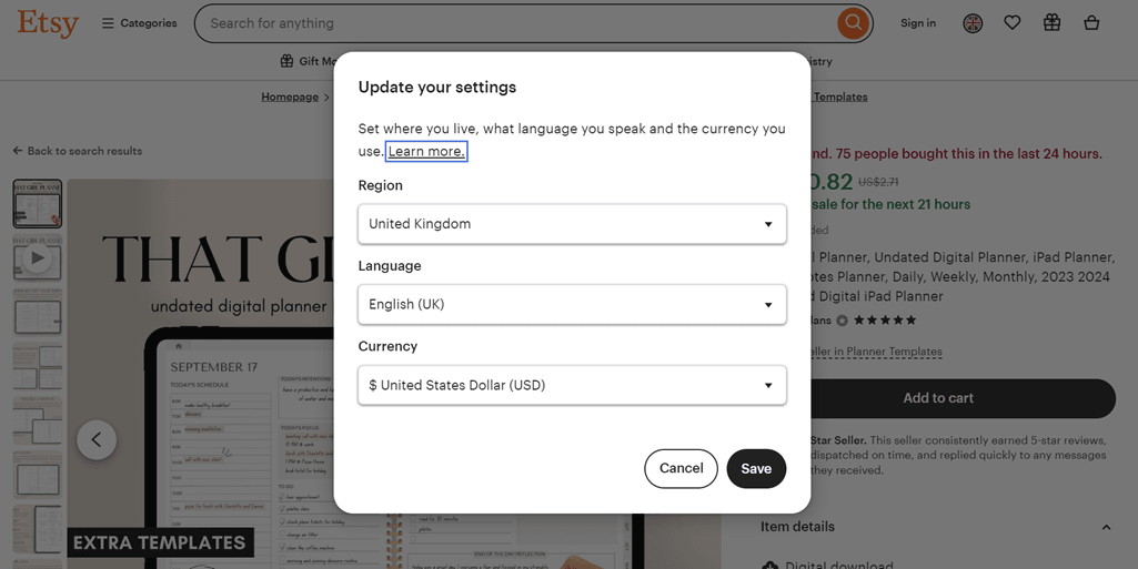 Advanced settings configuration form