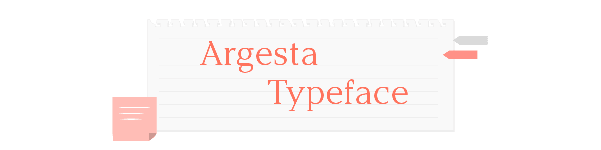 Argesta typeface logo on black background