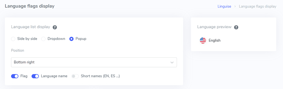 Online payment system configuration page