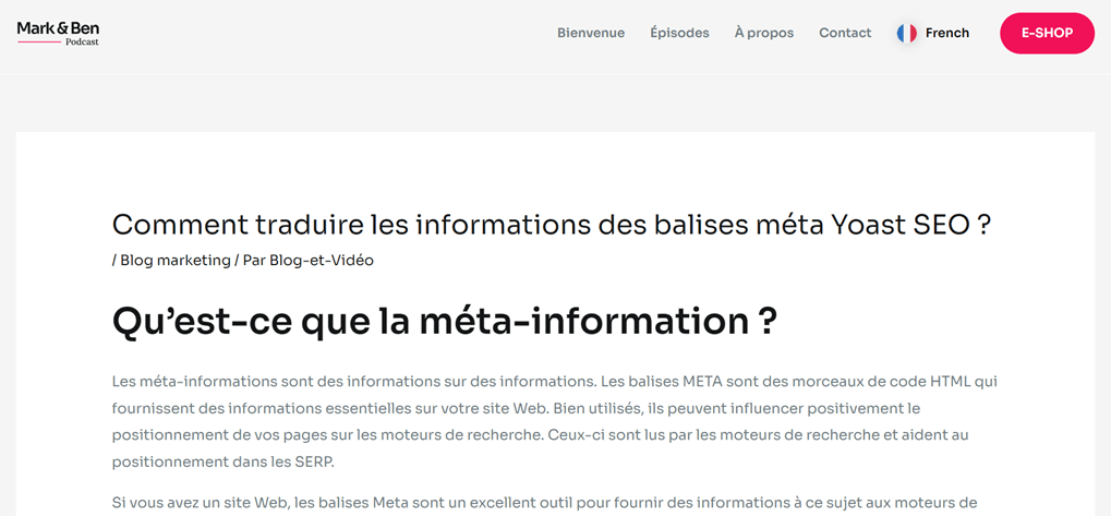 Learn about meta information for SEO purposes. Improve your website's visibility.