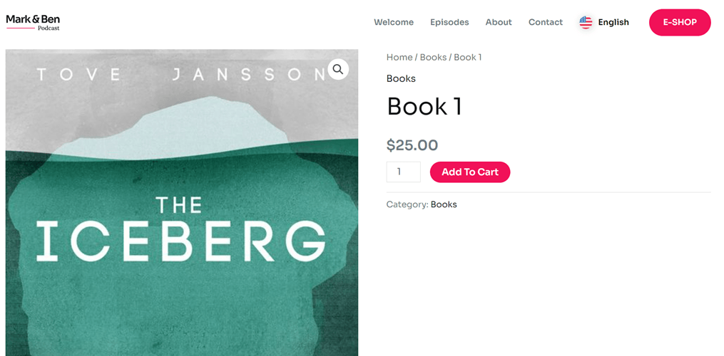 The Iceberg book cover by Tove Jansson. Book 1 in series.