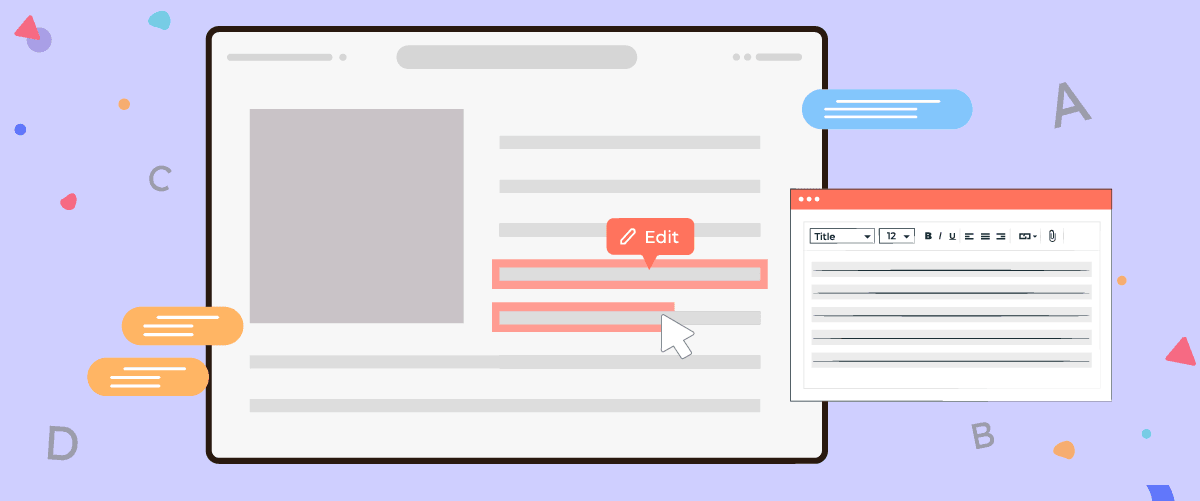 A diagram showing various components of a web page. The image is a wireframe.
