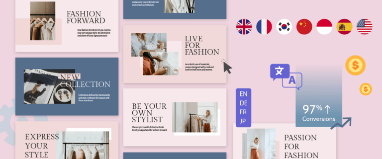 Black and white image of a fashion design course layout. Various sections including science, pattern making and fashion for industry.