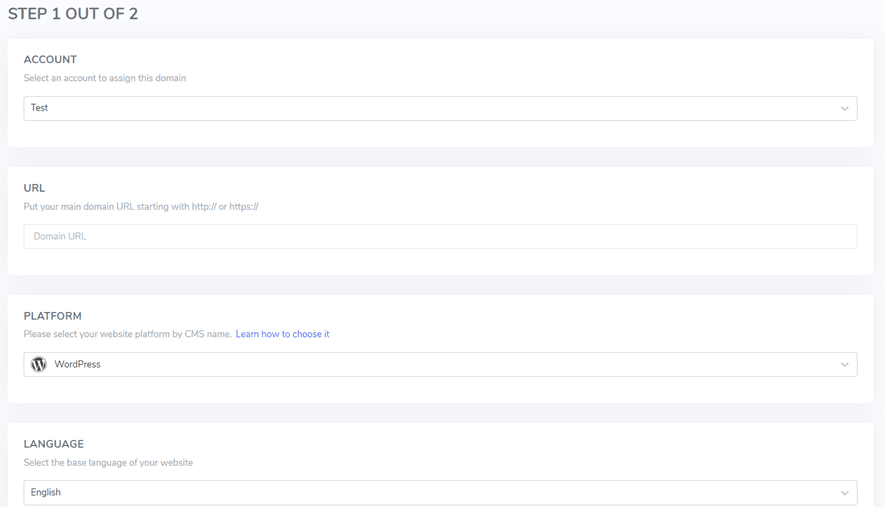 login form with input fields and buttons