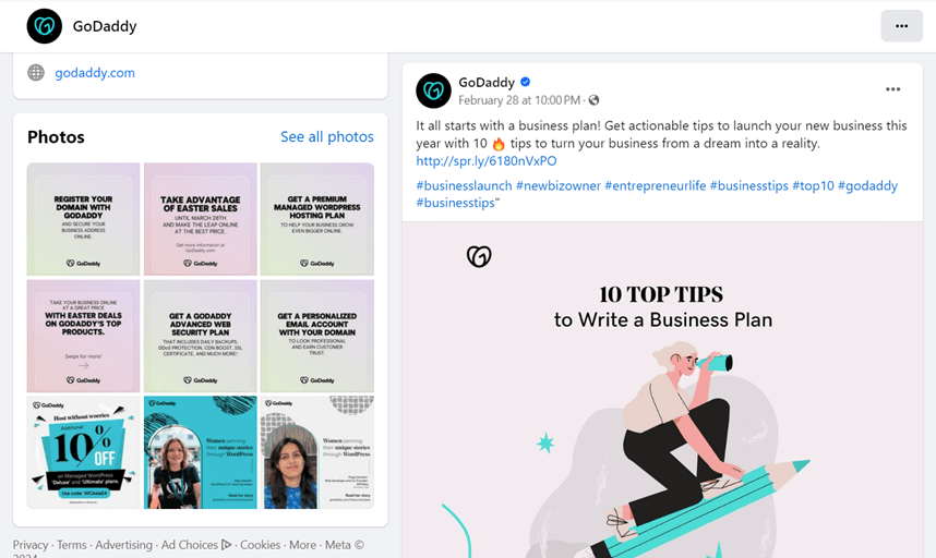 A social media post featuring comic strips and an illustration of a man playing guitar.
