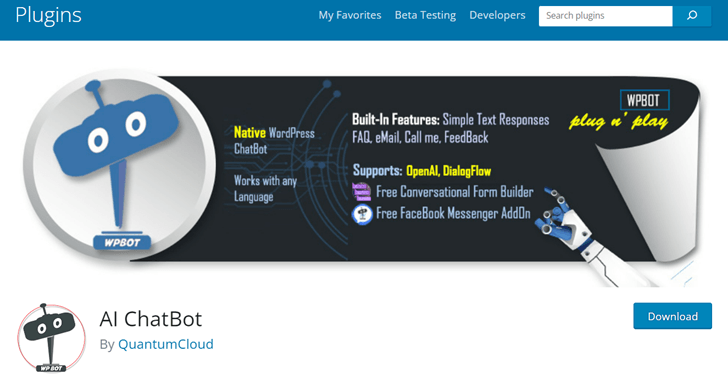 AI Chatbot Plugin by QuantumCloud