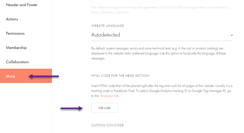 screenshot of edit mode settings