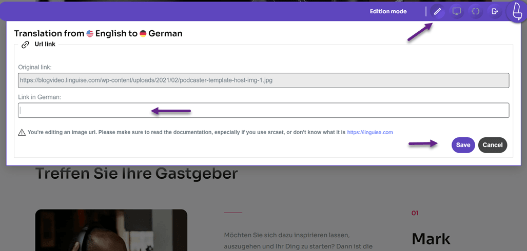 A dark webpage with blurry text and buttons