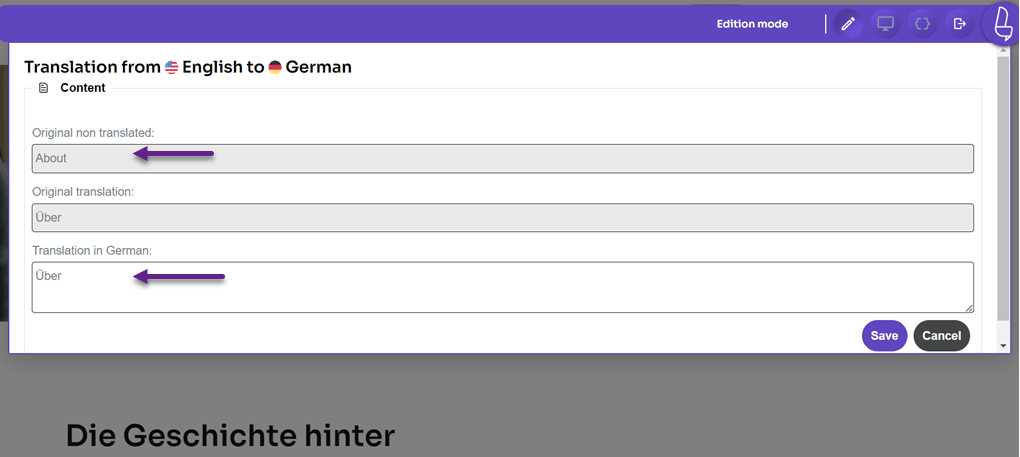 Website screenshot, speed test interface