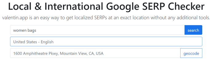 Google SERP Checker tool for SEO analysis