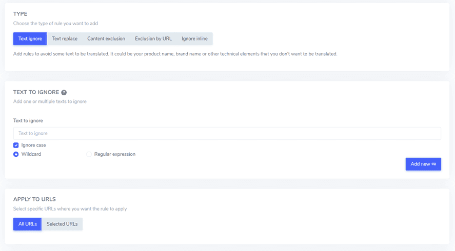 Webpage interface with text field and buttons