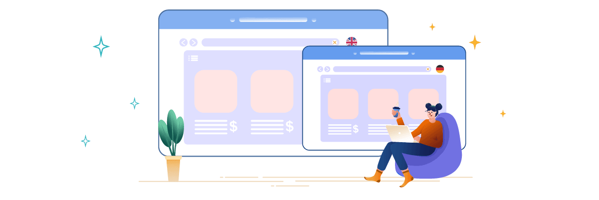 An illustration of two people on a bus. The bus is traveling through a starry night.