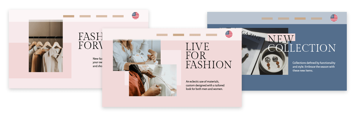 Responsive design for fashion website