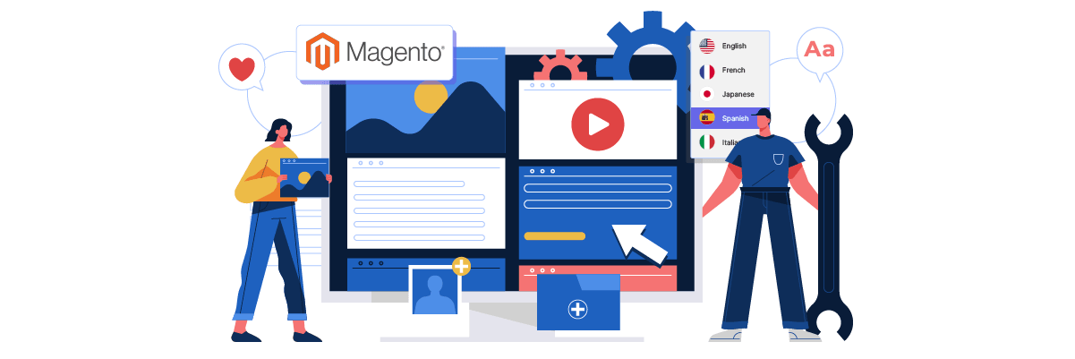 Illustration of Magento commerce platform tools