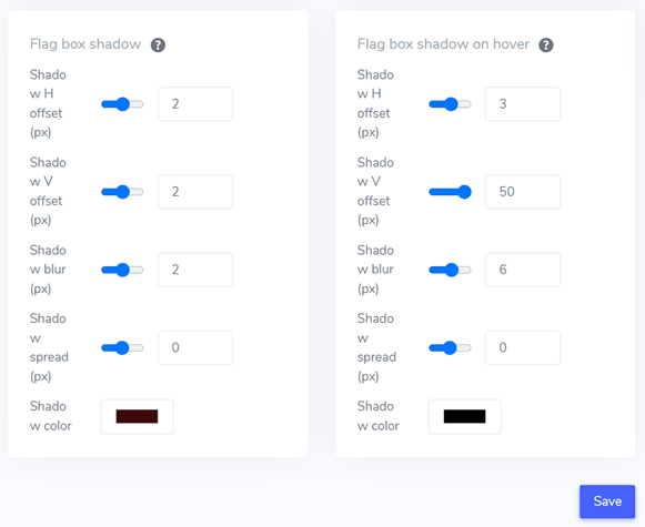 Black screens with settings and buttons for customization.