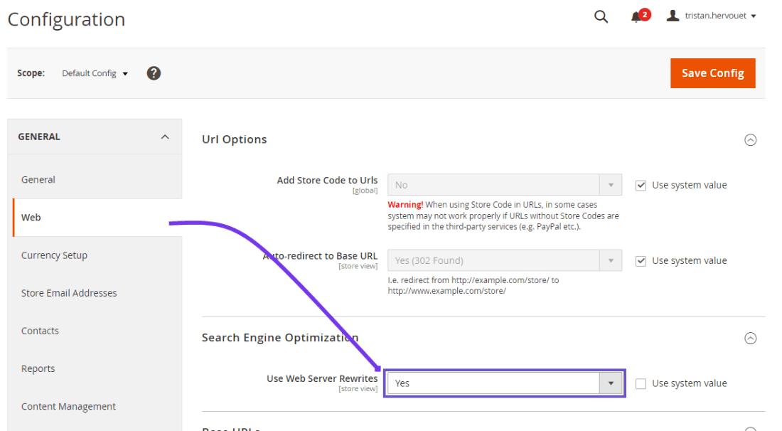 Microsoft Azure configuration page with graph