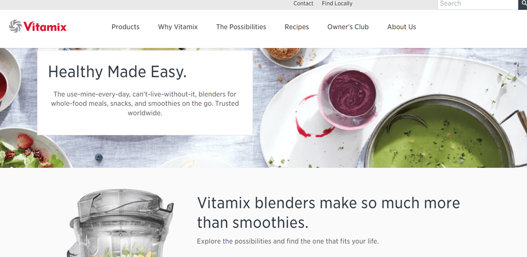 Vitamix blenders for healthy eating and smoothies
