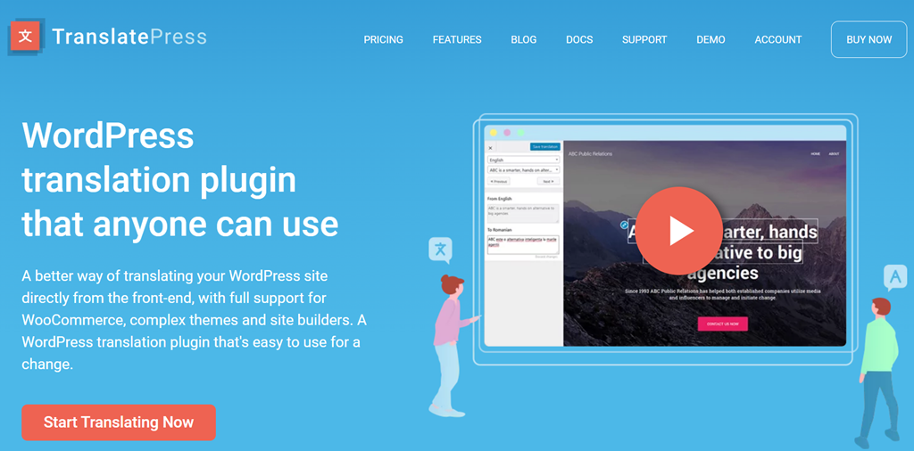 TranslatePress plugin for WordPress translation. Easy to use.