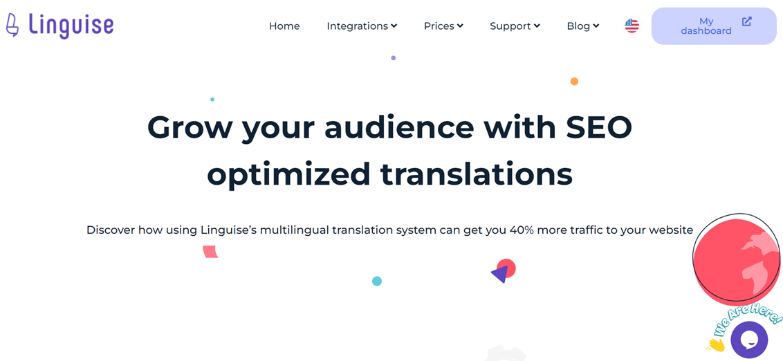 Grow your audience with SEO optimized translations. Increase website traffic.