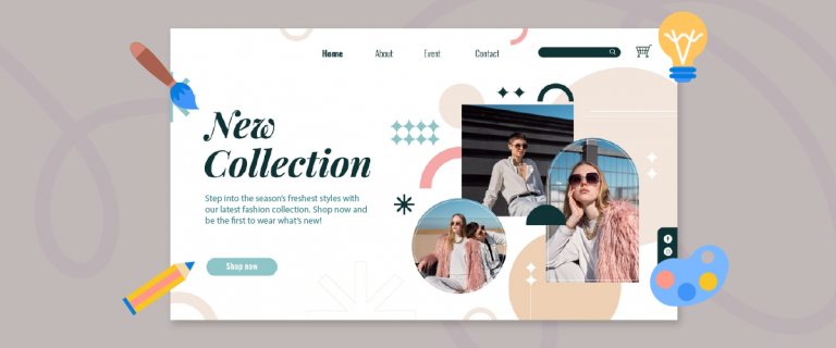 New Collection fashion store with man and woman.