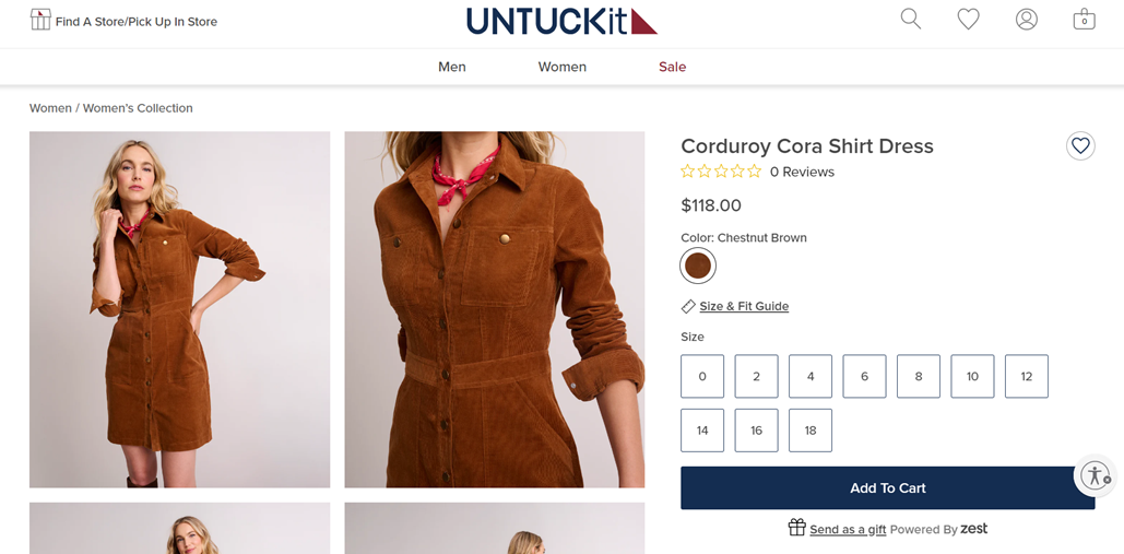 Brown shirt dress with collar and belt. Cambry Core Shirt Dress in brown color.