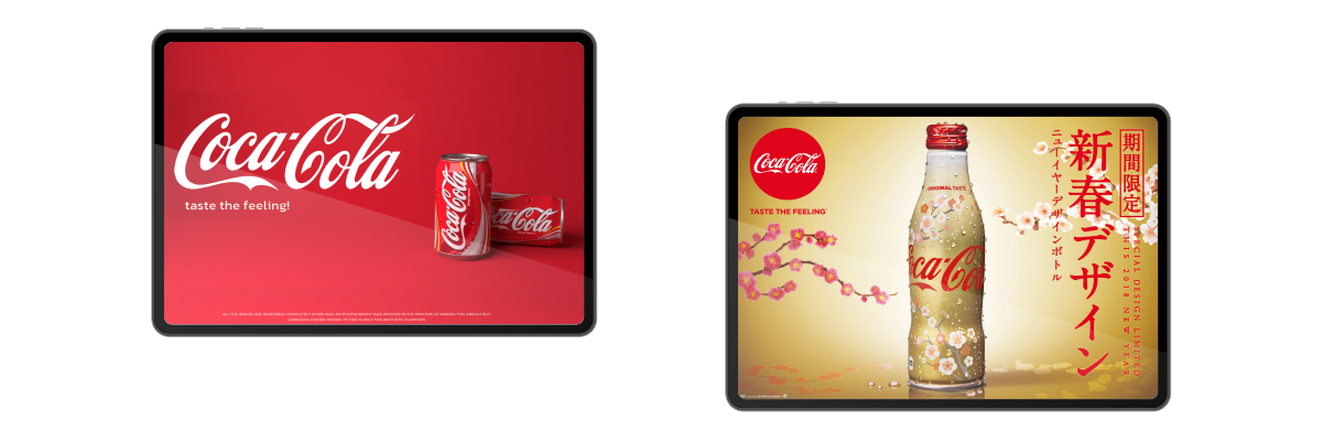 Coca-Cola logo and Coke Zero Sugar bottle