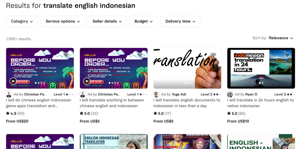 Translation services from English to Indonesian. Professional and accurate translations