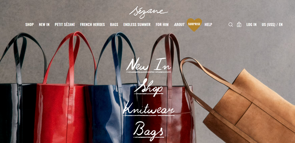 Handbags in various colors including black, blue, red, brown.