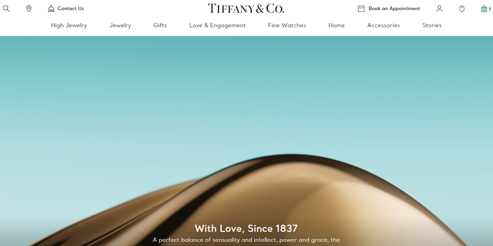 Tiffany & Co. logo and header