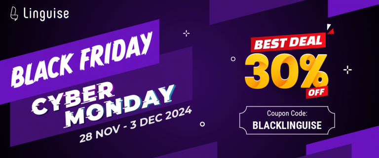 Black Friday and Cyber Monday sale with 30% off