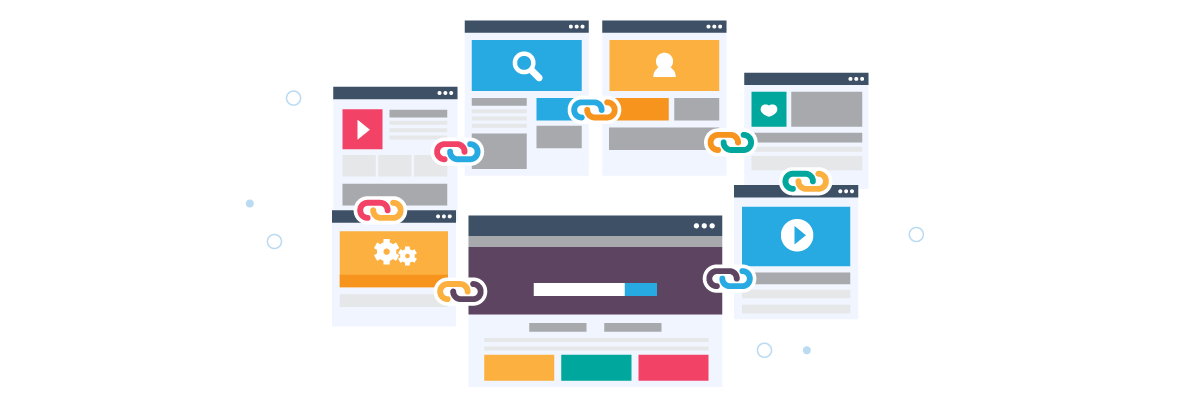 A collection of web browser interface icons. Various colors