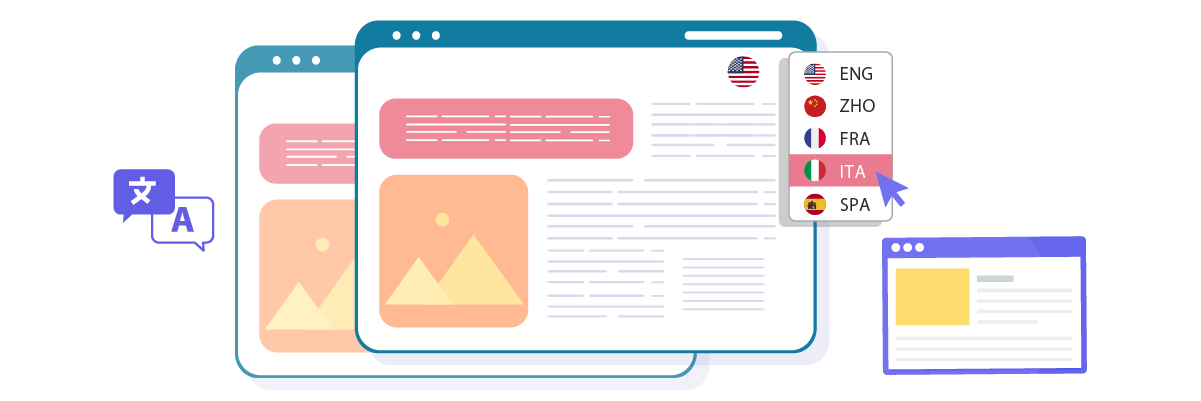 A computer screen displaying a web design with color palette. Web design elements on screen.