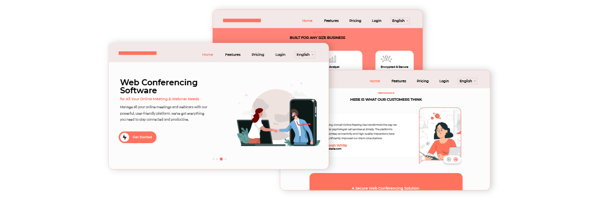 Web conferencing platform on desktop, tablet, and mobile