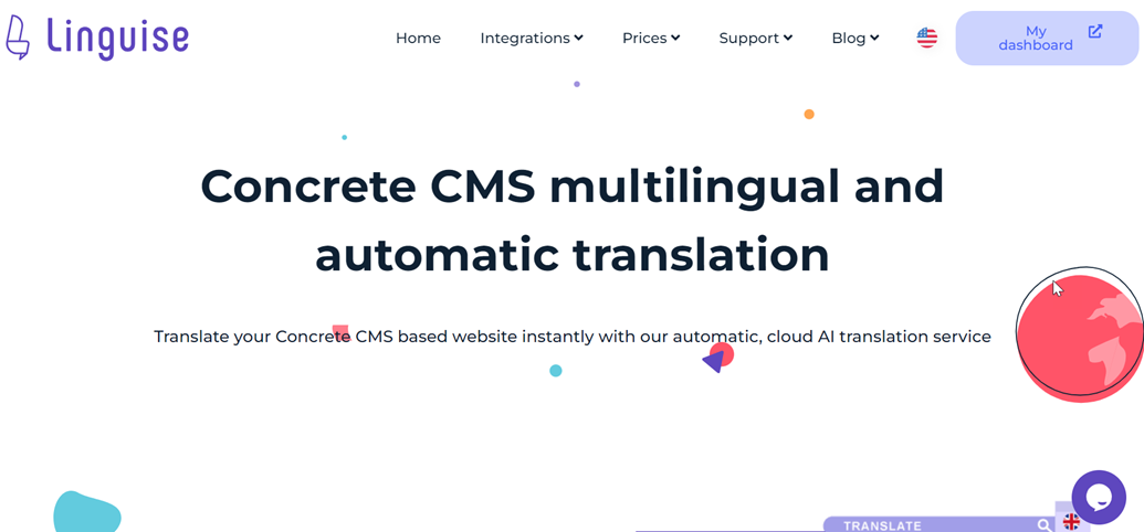 Multilingual Concrete CMS translation solution. Automatic translation for websites.