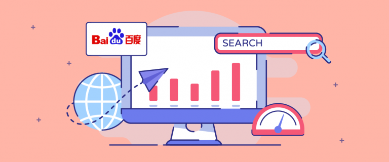 Computer monitor with search bar and graph