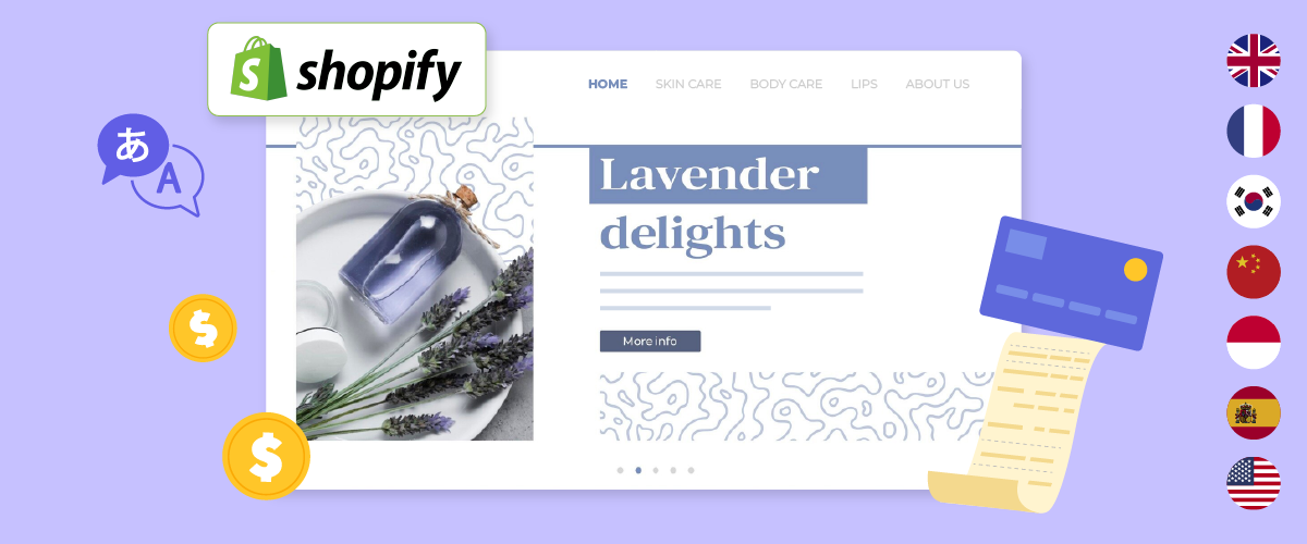 Shopify e-commerce website with lavender products