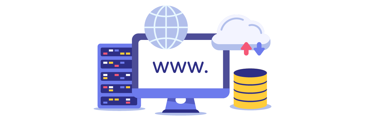 Server and database for web hosting.